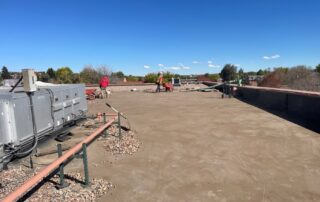 removing ballast for a commercial roof replacement